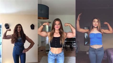 muscle girl|Tiktok trends (flexing or biceps) .